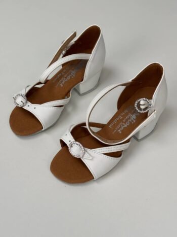 INTERNATIONAL DANCE SHOES “GIRLS NATASHA” WHITE – UK 9.5J (17.2cm)