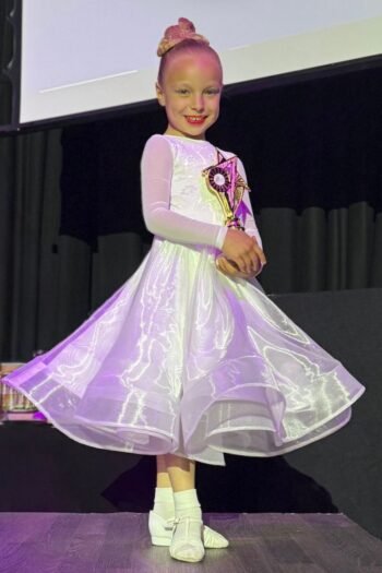 PURE WHITE — Couture Juvenile 2-Piece Ballroom Set | Julia Dreva Atelier